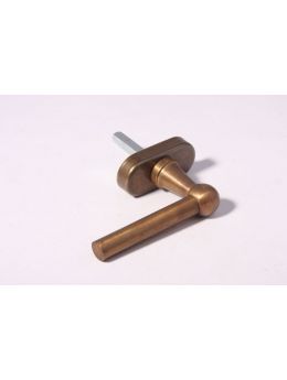 Dreh-Kipp Fenster Griff mit 831 Klinke Bronze Antik 100mm